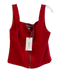 Lanca perfume Size XL Red Viscose Sleeveless solid color Front Zip Cropped Top Red / XL