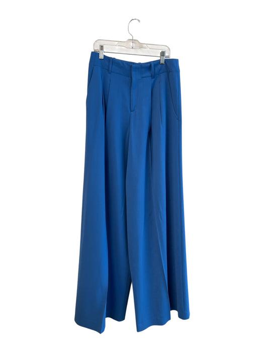 Alice & Olivia Size 8 Blue Polyester High Rise Zodiac Sign Zip Fly Pants Blue / 8