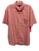 Mizzen + Main Size XL Red & White Synthetic Abstract Button Up Short Sleeve Red & White / XL