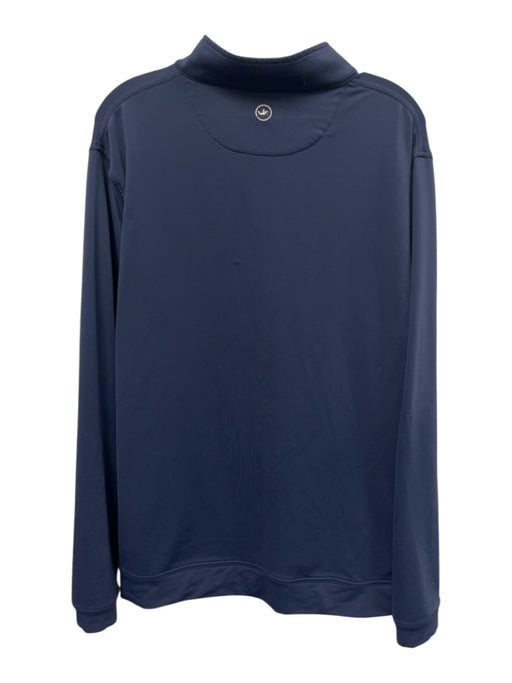 Peter Millar Size XL Blue Synthetic Solid Athleisure Men's Long Sleeve Shirt Blue / XL
