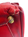 Loewe Red Leather Side Pockets Zip Top Travel Bag Duffle Bag Red
