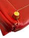 Loewe Red Leather Side Pockets Zip Top Travel Bag Duffle Bag Red