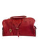 Loewe Red Leather Side Pockets Zip Top Travel Bag Duffle Bag Red
