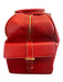 Loewe Red Leather Side Pockets Zip Top Travel Bag Duffle Bag Red