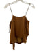 Ramy Brook Size XS Brown Polyester Chain Straps Drape Detail Satin Tank Top Brown / XS