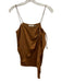 Ramy Brook Size XS Brown Polyester Chain Straps Drape Detail Satin Tank Top Brown / XS