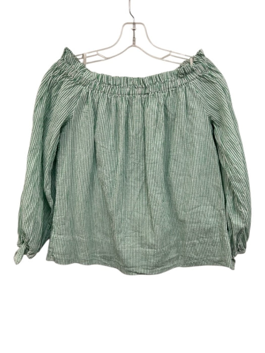 Lilly Pulitzer Size S White & Green Cotton Blend Seersucker Striped Short Set White & Green / S