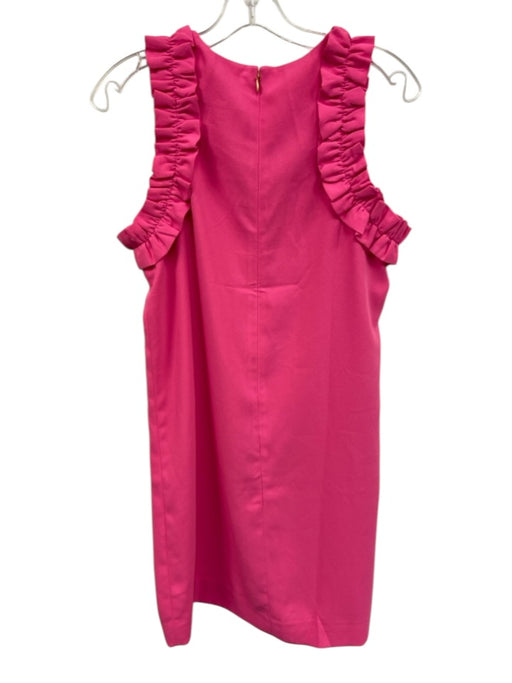 Lilly Pulitzer Size S Neon Pink Polyester Sleeveless Ruffle Detail Shift Dress Neon Pink / S