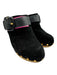 Veronica Beard Shoe Size 7 Black & Beige Leather Upper Suede Buckle Detail Mules Black & Beige / 7