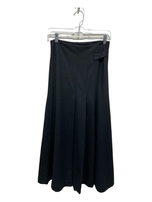 Atelier Delphine Size XS Black Wool Blend High Waist Maxi Pleat Detail Skirt Black / XS