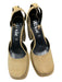 Dixie Shoe Size 37.5 Gold Fabric Metallic Square Toe Platform Shimmer Shoes Gold / 37.5