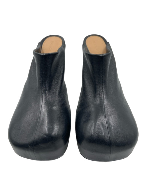 Bottega Veneta Shoe Size 37 Black Leather Square Round Toe Open Heel Pumps Black / 37