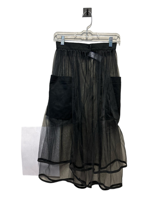 Reus Size Est S Black Mesh Sheer Skirt Black / Est S