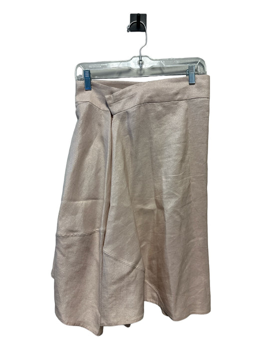 Marni Size 40 Champagne Linen Blend Metallic Skirt Champagne / 40