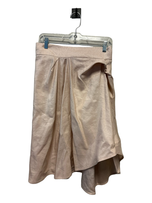 Marni Size 40 Champagne Linen Blend Metallic Skirt Champagne / 40