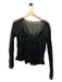 Nina Ricci Size 38 Black Silk Rouched Long Sheer Sleeve Top Black / 38