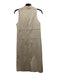 Hache Size 40 Khaki Beige Cotton Sleeveless 1/2 Button Drawstring Waist Dress Khaki Beige / 40