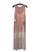 Lacausa Size XS Dusty Pink Viscose Blend Round Neck Sleeveless Sheer Maxi Dress Dusty Pink / XS