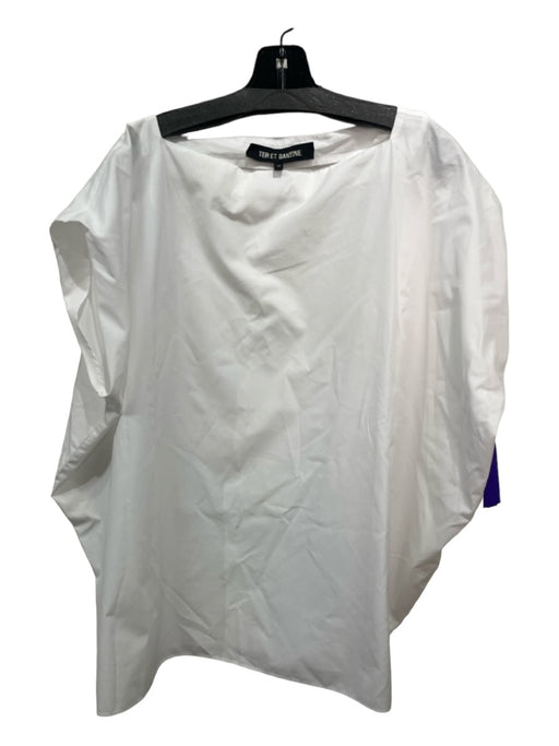 Ter Et Bantine Size 40 White Cotton Wide Neck Drop Shoulder Boxy Fit Top White / 40