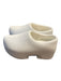 Yume Yume Shoe Size 37 White Leather Platform Round Toe Crackled Clog Shoes White / 37