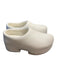 Yume Yume Shoe Size 37 White Leather Platform Round Toe Crackled Clog Shoes White / 37