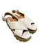 Marni Shoe Size 37 White, Grey, & Tan Leather Platform Buckle Ankle Shoes White, Grey, & Tan / 37