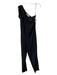 Stella McCartney Size 40 Black Rayon Blend One Shoulder Side Zip Jumpsuit Black / 40