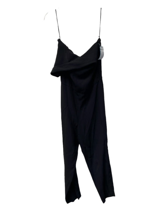 Stella McCartney Size 40 Black Rayon Blend One Shoulder Side Zip Jumpsuit Black / 40