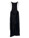 Celine Size 38 Black Viscose Blend Sleeveless Front Zip Wide Leg Darted Jumpsuit Black / 38