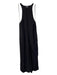 Celine Size 38 Black Viscose Blend Sleeveless Front Zip Wide Leg Darted Jumpsuit Black / 38