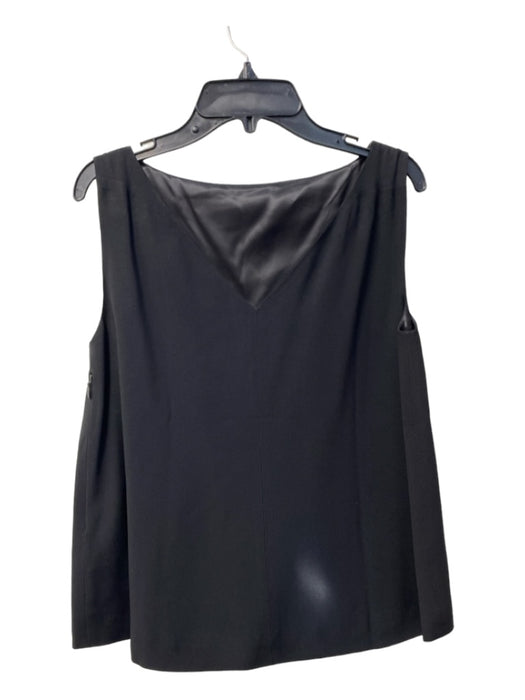 Toteme Size XS Black Acetate & Viscose Sleeveless V Back Boat Neck Top Black / XS