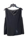 Toteme Size XS Black Acetate & Viscose Sleeveless V Back Boat Neck Top Black / XS