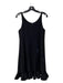 Balenciaga Paris Size Est Small Black Polyester Sleeveless Ruffle Hem Dress Black / Est Small