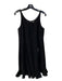 Balenciaga Paris Size Est Small Black Polyester Sleeveless Ruffle Hem Dress Black / Est Small