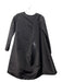 Katie Ermilio Size 0 Black Cotton Long Sleeve Round Neck Back Snap A line Dress Black / 0