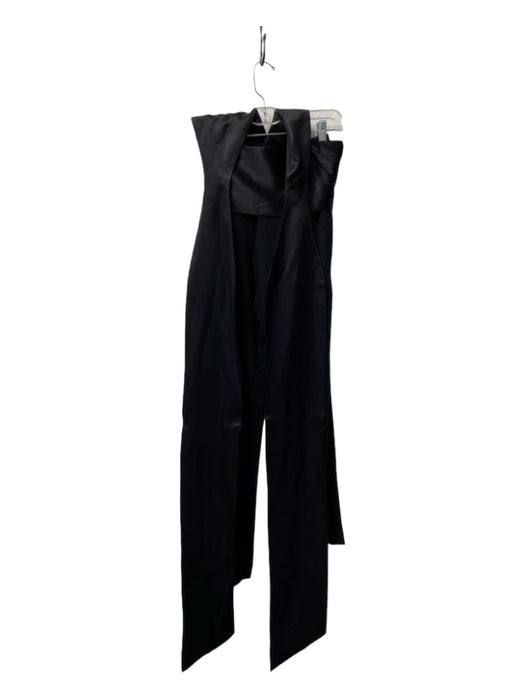 J.W. Anderson Size 4 Black Triacetate Zip Fly Geisha wrap Attached Belt Pants Black / 4