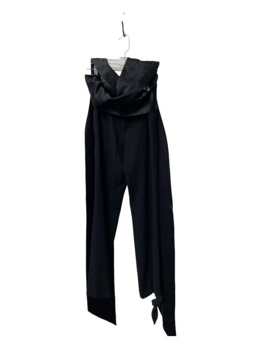 J.W. Anderson Size 4 Black Triacetate Zip Fly Geisha wrap Attached Belt Pants Black / 4