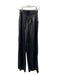 Good American Size 0 Black Polyurethane Stretch Waist Drawstring Pants Black / 0