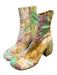 Dries Van Noten Shoe Size 37 Multi pink Side Zip Square Toe Seam Detail Booties Multi pink / 37