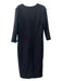 Apiece Apart Size 2 Black Polyester Blend V Neck Long Sleeve Shift Midi Dress Black / 2