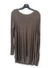 Zero + Maria Cornejo Size XS Beige Viscose Round Neck Long Sleeve Dress Beige / XS