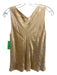 The Row Size Small Pale Gold Cupro & Cotton Sleeveless V Neck Front Seam Top Pale Gold / Small
