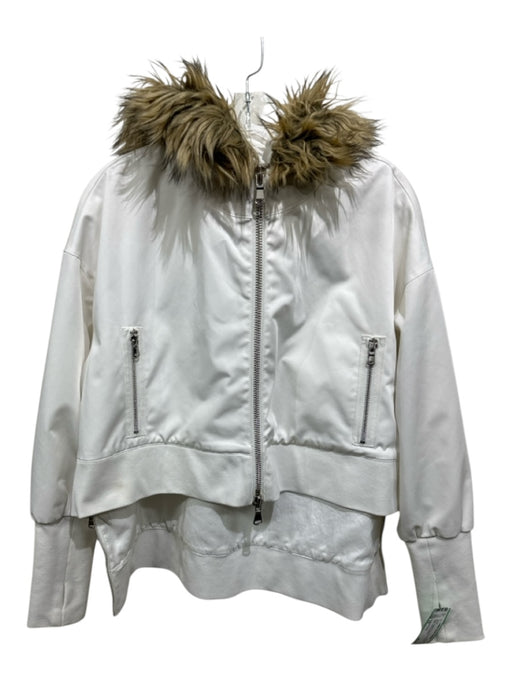 Kaufman Franco Size XS Black Polyester Faux Fur Trim Hood Zipper Detail Jacket Black / XS