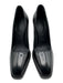 Ferragamo Shoe Size 8 Black Leather Mid Heel Square Cut Pumps Black / 8