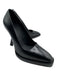 Ferragamo Shoe Size 8 Black Leather Mid Heel Square Cut Pumps Black / 8
