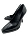 Ferragamo Shoe Size 8 Black Leather Mid Heel Square Cut Pumps Black / 8