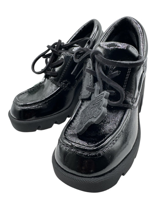 Burberry Shoe Size 37 Black Patent Leather Chunk Heel Square Toe Loafer Shoes Black / 37