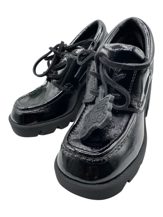 Burberry Shoe Size 37 Black Patent Leather Chunk Heel Square Toe Loafer Shoes Black / 37