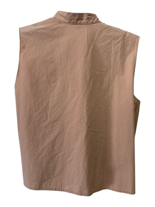 Ter Et Bantine Size 40 Tan Cotton Leather Snake Print Sleeveless Top Tan / 40