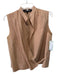 Ter Et Bantine Size 40 Tan Cotton Leather Snake Print Sleeveless Top Tan / 40